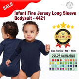 RADYAN® Infant Fine Jersey Long Sleeve Bodysuit