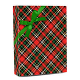 Plaid Christmas Wrapping Paper Red / Gold Holographic Plaid 24 '' × 417 '