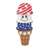 1 3/4" x 4 1/2" Patriotic Ice Cream Cone Magnet Craft Kit Makes 12
