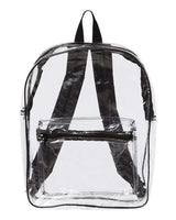 Clear PVC Backpack with Front Zip Pocket