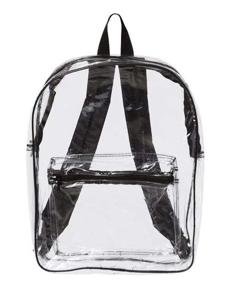 Clear PVC Backpack with Front Zip Pocket