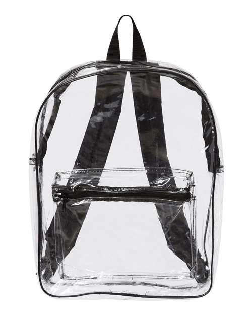 Clear PVC Backpack with Front Zip Pocket
