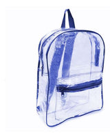 Clear PVC Backpack with Front Zip Pocket