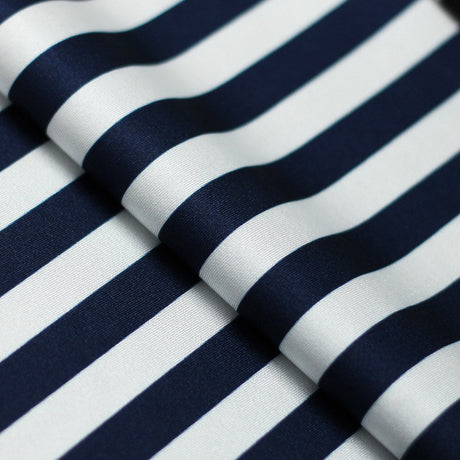 Lucky Stripes Polyester Spandex Fabric - Multi Stripe Print, 58/60" Width (1 Yard)