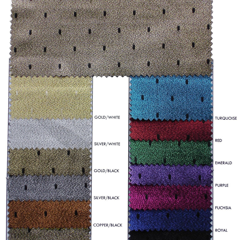 Dotted Lame Allure 100 Percent Polyester Fabric - Dotted Metallic Sheen, 59/60" Width (1 Yard)