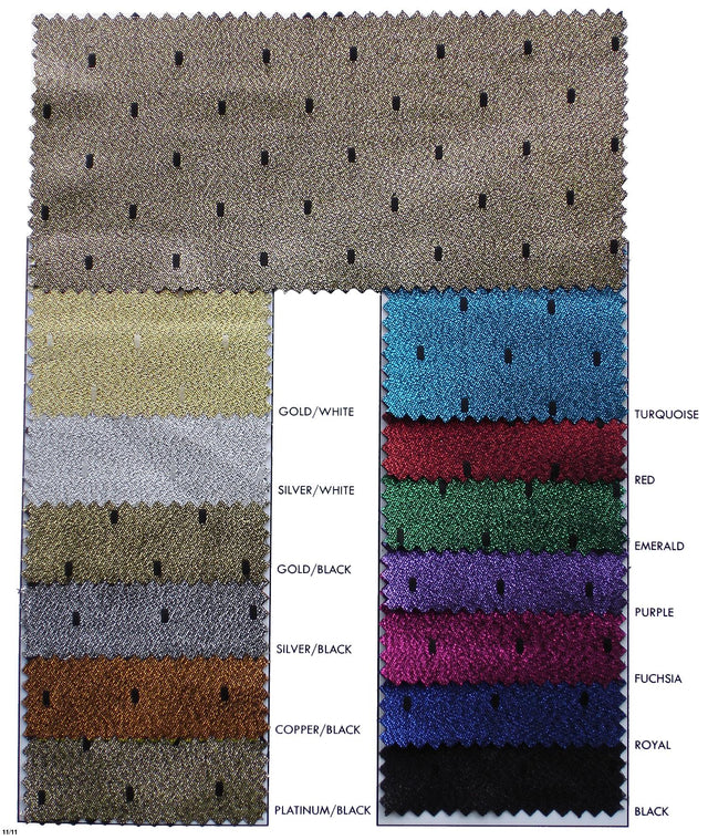 Dotted Lame Allure 100 Percent Polyester Fabric - Dotted Metallic Sheen, 59/60" Width (1 Yard)