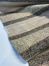 P Kaufmann Woven Path Jacquard Fabric - Desert Pink, Linen Background With Pink And Brown Hints, 54" Width (1 Yard)