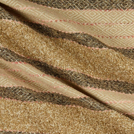 P Kaufmann Woven Path Jacquard Fabric - Desert Pink, Linen Background With Pink And Brown Hints, 54" Width (1 Yard)
