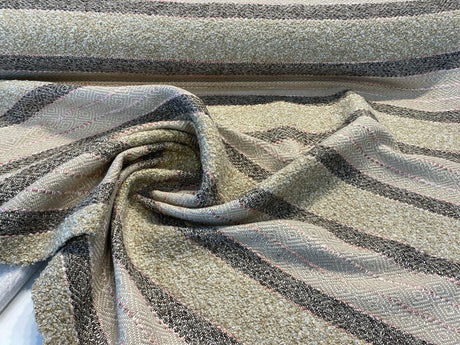 P Kaufmann Woven Path Jacquard Fabric - Desert Pink, Linen Background With Pink And Brown Hints, 54" Width (1 Yard)