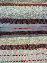 P Kaufmann Woven Path Jacquard Fabric - Cinnabar Red, Linen Background With Pink And Brown Hints, 54" Width (1 Yard)