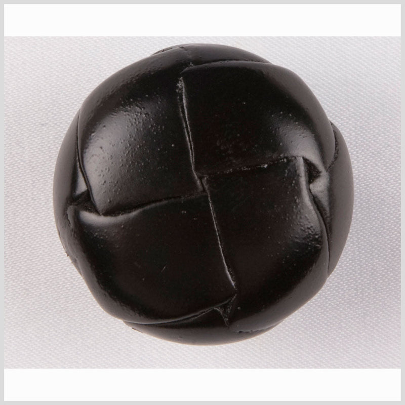 Black Leather Button - 36L/23mm