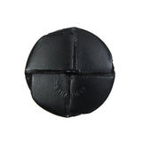 Black Leather Shank Back Button - 40L/25.5mm