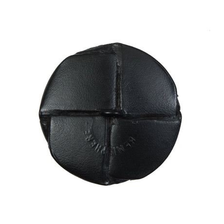 Black Leather Shank Back Button - 40L/25.5mm