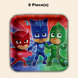 8 Ct. PJ Masks Square Dinner Plates Heroic Party Fun 9"