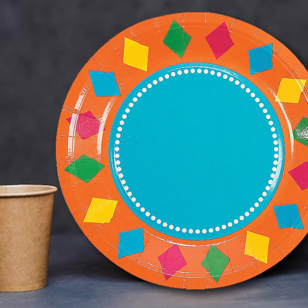 Fiesta Party Paper Dessert Plates 8 Ct. Bright Cinco de Mayo Party Tableware