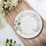 8 Count Eucalyptus Theme Disposable Paper Dinner Plates 9"