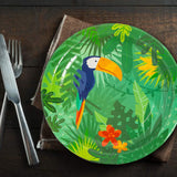 8 Count Toucan Jungle Paper Plates 9 Inch Tropical Luau Party Supplies