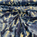 Tamarindo Palm Trees Azul Cotton Fabric - Blue Abstract Palm Trees, 54" Width (1 Yard)