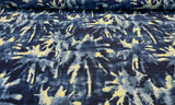 Tamarindo Palm Trees Azul Cotton Fabric - Blue Abstract Palm Trees, 54" Width (1 Yard)