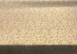 Waverly Cursive Caps Silver Linen Fabric - Silver Cursive Print, 54" Width (1 Yard)