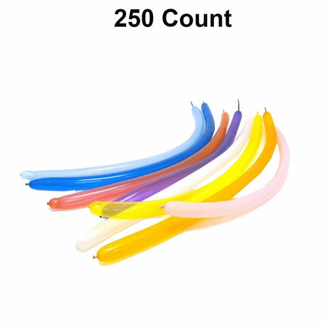 Deluxe Assorted Solid Color Sculpture Balloons 60 Inch