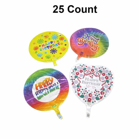 Mylar Happy Birthday Balloon 18 Inch Assorted