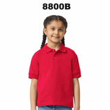 Gildan® Youth DryBlend Jersey Polo Moisture Wicking Cotton Polyester Knit School Uniform Shirt 6 oz Classic Fit