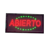 Custom ABIERTO LED Hanging Sign