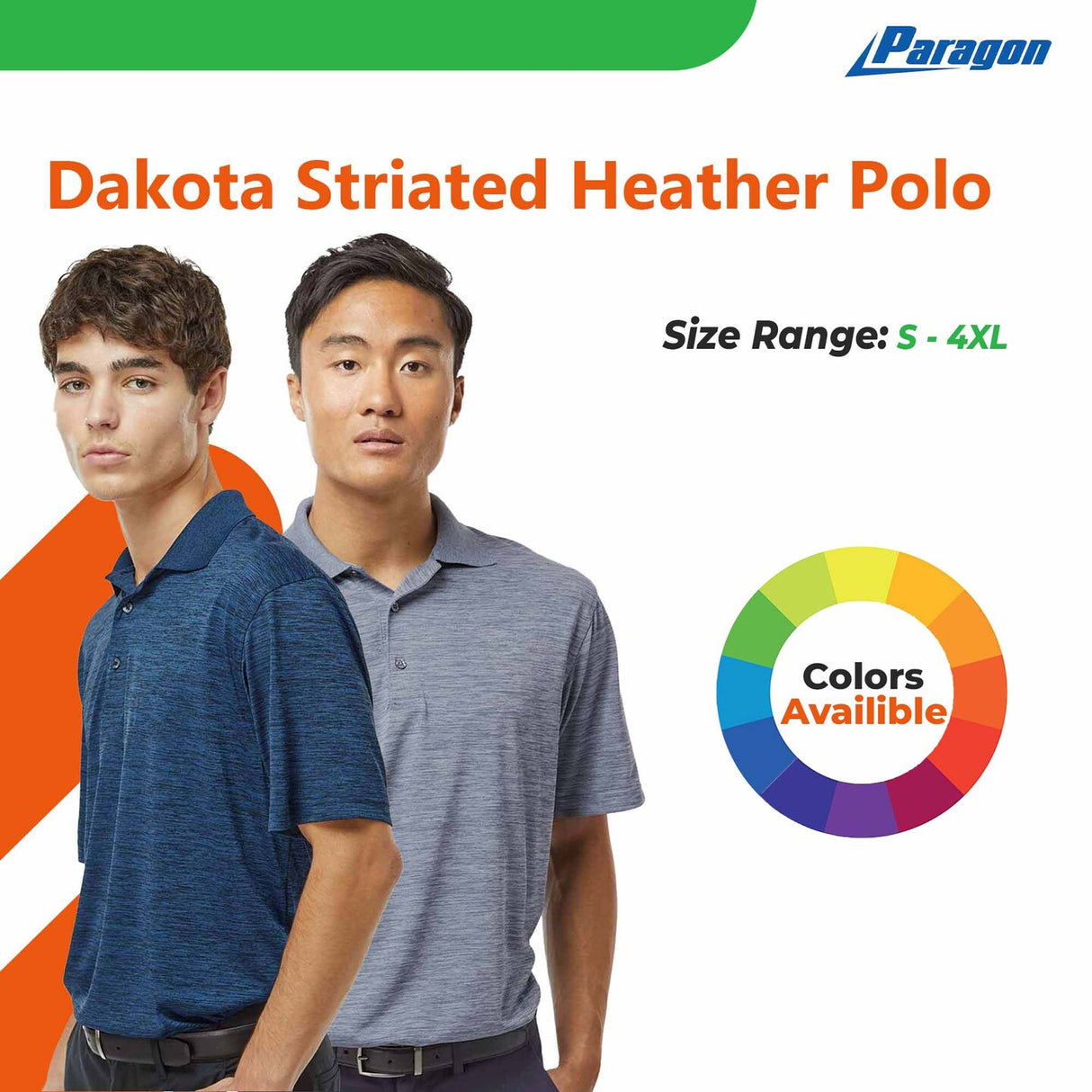 Paragon® Dakota Striated Heather Polo