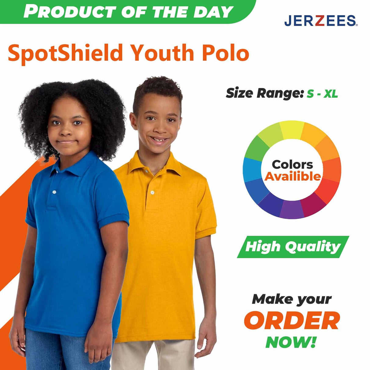 JERZEES® Youth Jersey Polo T-Shirt