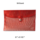 Fabric Gift Envelopes 8 '' x 5 1/2 '' Red Color 12 EACH / PACKAGE