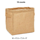 Burlap/Canvas Storage Baskets 9 '' X 7 '' X 9 '' Natural Burlap