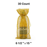 Metallic Fabric Wine Bags 6 1/2 '' x 15 '' Metallic Gold Color 10 EACH / PACKAGE