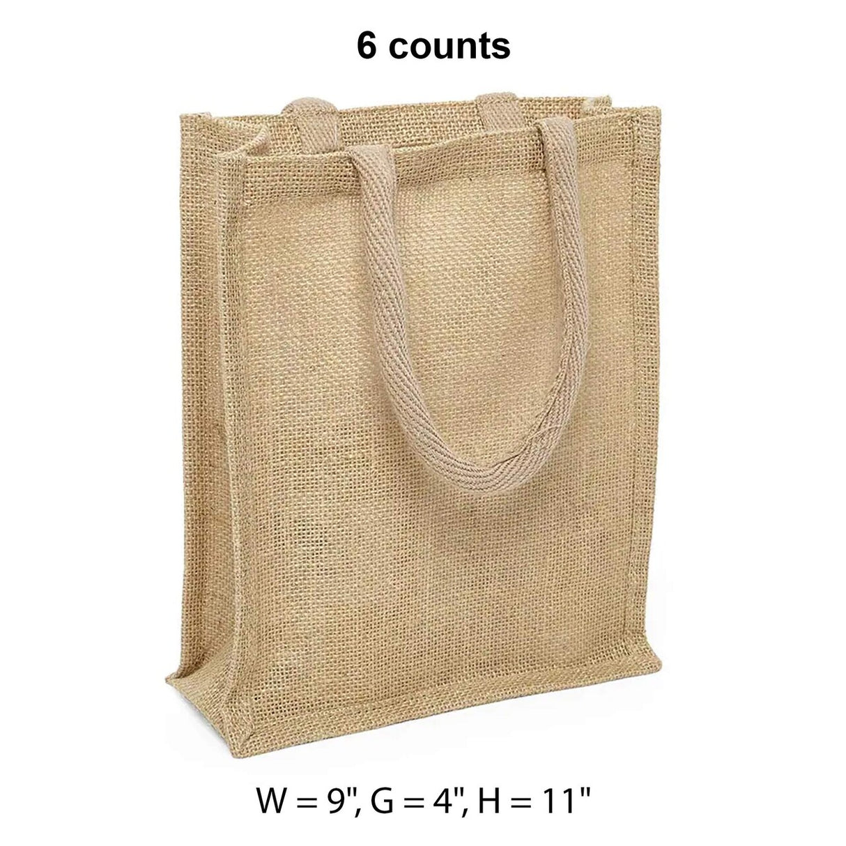 Jute Shopping Bags 9 '' X 4 '' X 11 '' Small