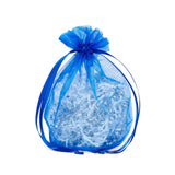 Wide Round Flat Bottom Organza Bags 6 1/2'' x 4'' x 7'' for Decorative Favors