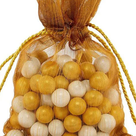 Brushed Organza Pouch with Tassels 3 1/2" x 5"