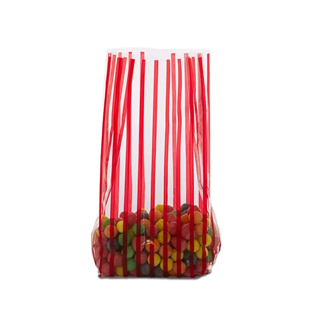 Stripe Patterned Cello Bags 5 '' x 3 '' x 11 1/2 '' Red Vertical Stripe Color