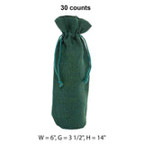 Simple Jute Wine Bags 6 '' X 3 1/2 '' X 14 '' Forest
