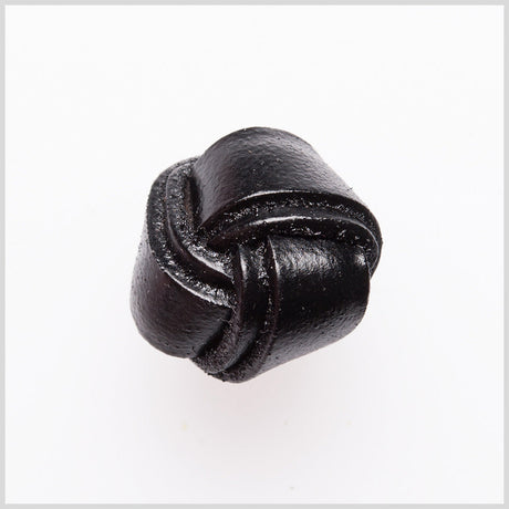 Black Leather Button - 34L/21.5mm