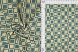 Geometric Checker Rib Knit Stretch Fabric