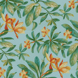 Orchid Valley Floral Outdoor Fabric - Blue Mist Floral, 54" Width (1 Yard)
