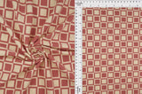 Geometric Checker Rib Knit Stretch Fabric