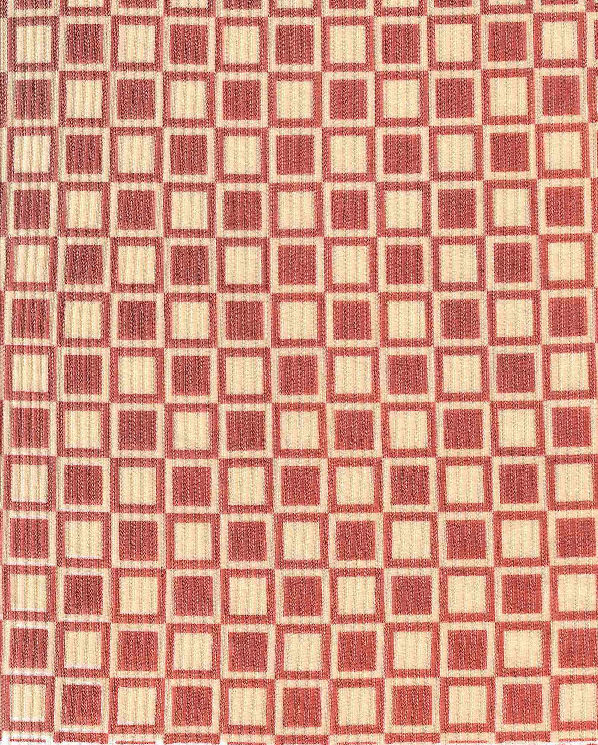 Geometric Checker Rib Knit Stretch Fabric