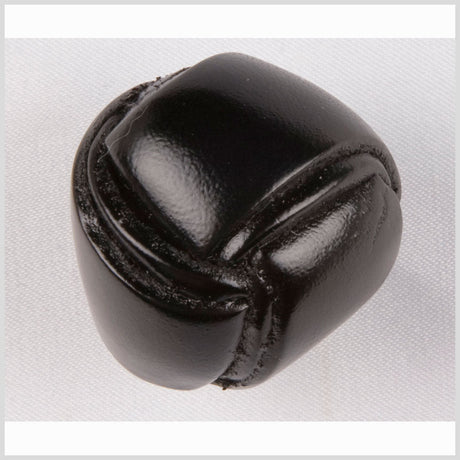 Black Leather Coat Button - 50L/32mm