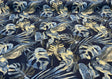 Waverly Falling Fronds Cotton Fabric - Night Swim Tropical Leaf Print, 54" Width (1 Yard)