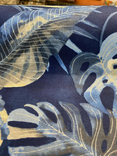 Waverly Falling Fronds Cotton Fabric - Night Swim Tropical Leaf Print, 54" Width (1 Yard)