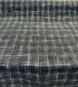 Hampton Plaid Woven Chenille Upholstery Fabric - Navy Domino Plaid, 54" Width (By The Yard)