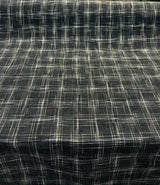 Hampton Plaid Woven Chenille Upholstery Fabric - Navy Domino Plaid, 54" Width (By The Yard)