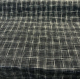 Hampton Plaid Woven Chenille Upholstery Fabric - Navy Domino Plaid, 54" Width (By The Yard)