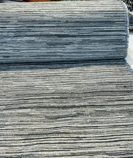 Calabria Shale Ribbed Chenille Upholstery Fabric - Grey Textured Ribbed, 56" Width (1 Yard)